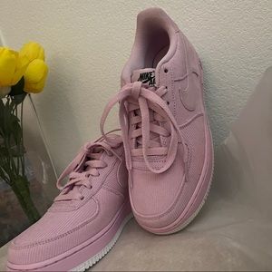 pink corduroy air force ones